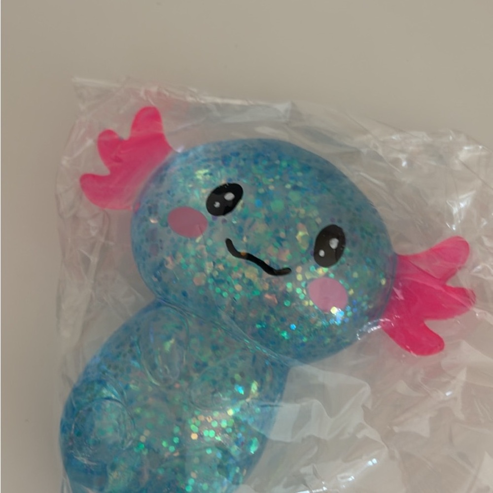Axolotl Squishy sparkles, dumpling squishy,dream drop,cheese squish viral